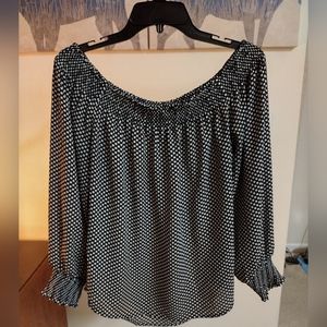 Women's Express Long Sleeve Elastic Shoulder blouse top